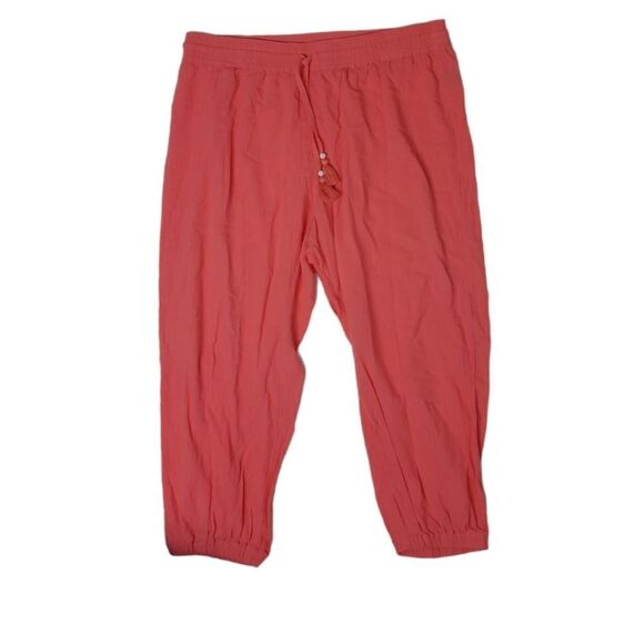 AERIE‎ relaxed fit pull on coral gauze jogger pants XXL - Picture 1 of 10